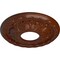 Ekena Millwork Leaf Medallion (Canopies up to 4 3/4"), 11 3/8"OD x 3 5/8"ID x 1 1/8"P, Burnished Mahogany Crackle CM11LFBMC - alternate 2
